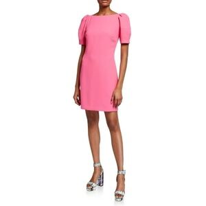 Trina Turk Barbie Pink Bloom Puff Sleeve Dress 2 $248